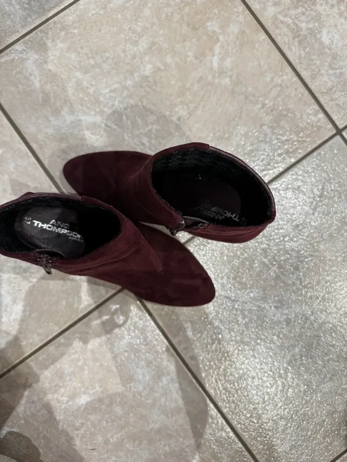 Bottines bordeaux daim 37 - photo numéro 4