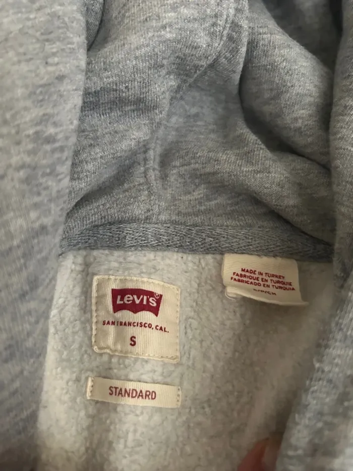 Levi’s sweat pull à capuche gris homme taille s - photo numéro 3