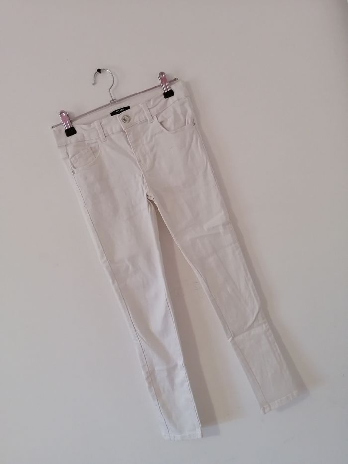 Pantalon blanc slim 10ans - photo numéro 2