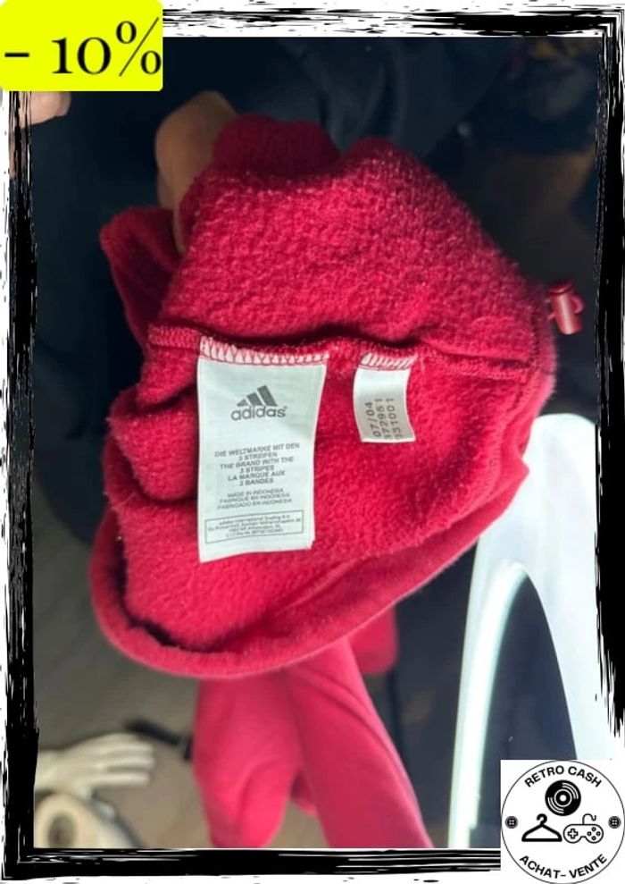 Polaire adidas vintage rouge taille 14 uk 42 f - photo numéro 13