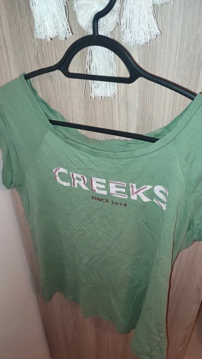 T-shirt vert Creeks taille S