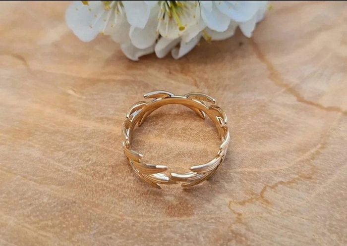 Sublime bague épi de blé plaqué or 18k taille 56 - photo numéro 2