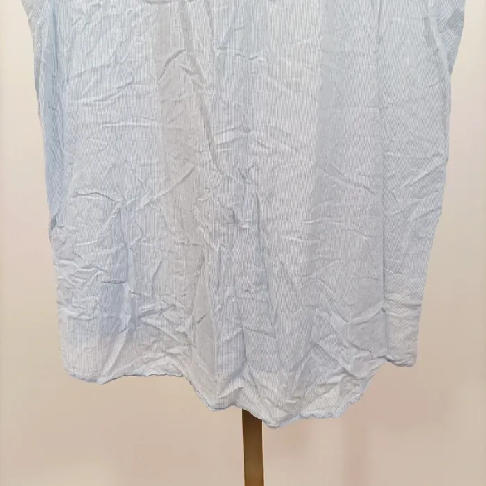 Blouse sans manches rayée bleu clair Miss Helen – col fluide – taille 42 estimée A1008 - photo numéro 10