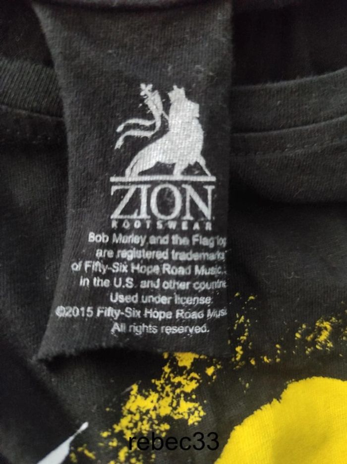 T-shirt Bob Marley Zion noir - photo numéro 2