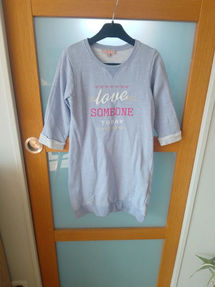 Robe pull manches 3/4 - Fille 10 ans