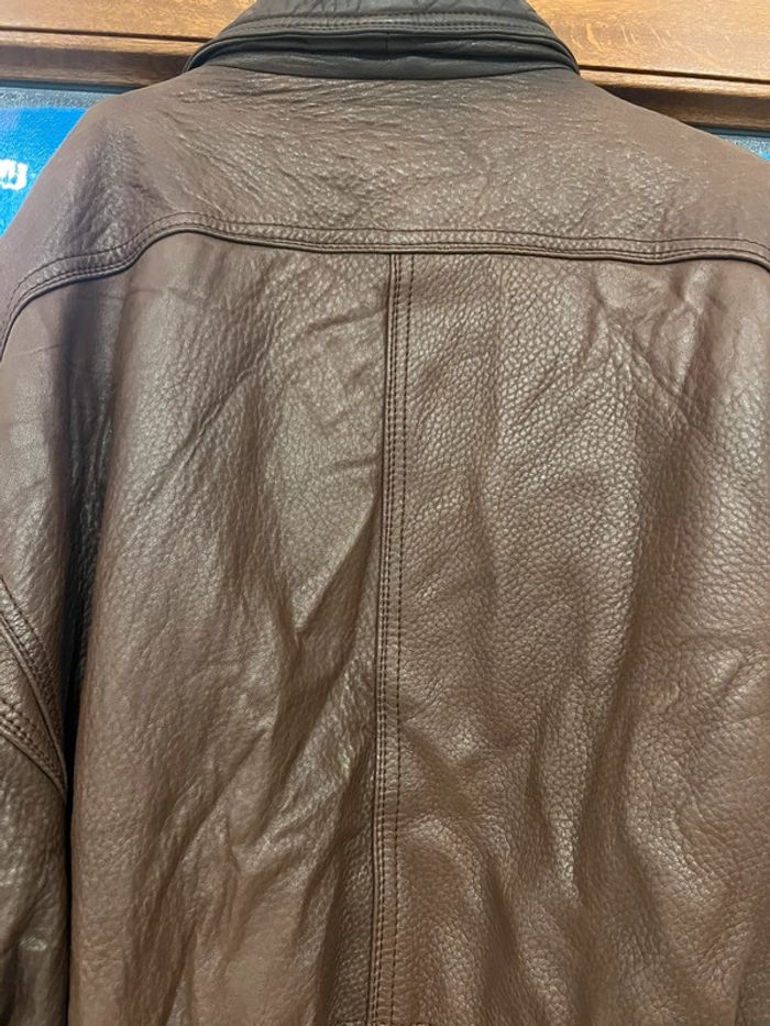 Manteau blouson veste cuir vintage taille L marque Heitorn - photo numéro 18