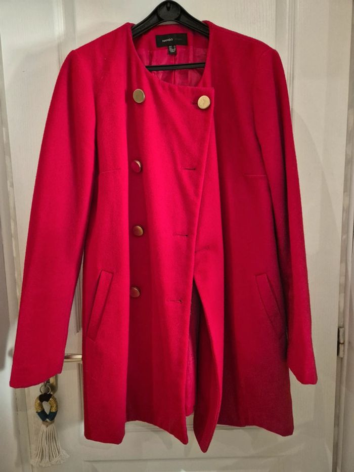 Manteau rouge #mango L - photo numéro 10