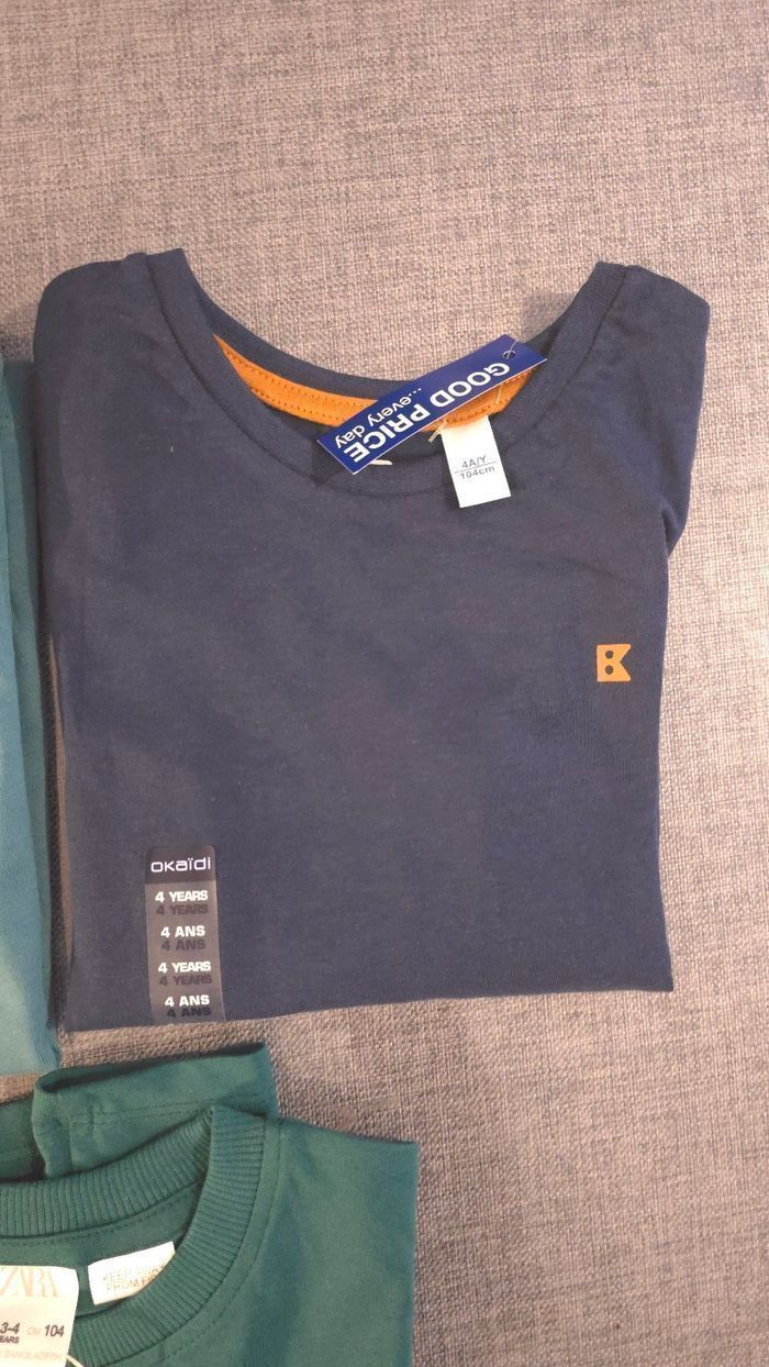 (Neufs non portés)🏷🤩 💙SUPERBE   lot Tee-shirts ml 4ans Garçon 💙😍🤩 - photo numéro 5