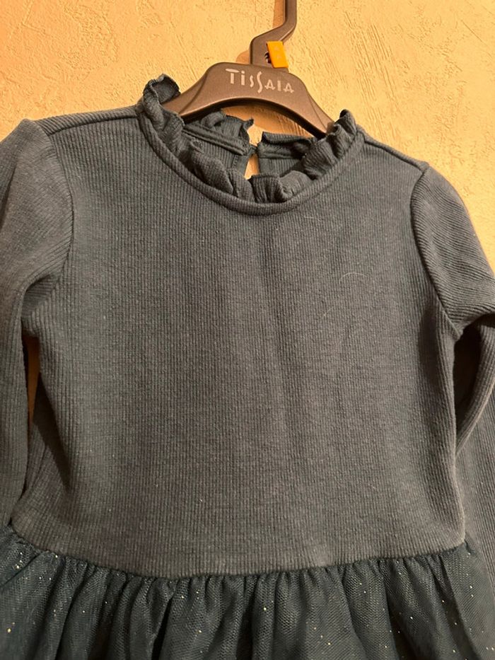 Robe ballerine bleue manches longues fille 5 ans Okaïdi - photo numéro 4