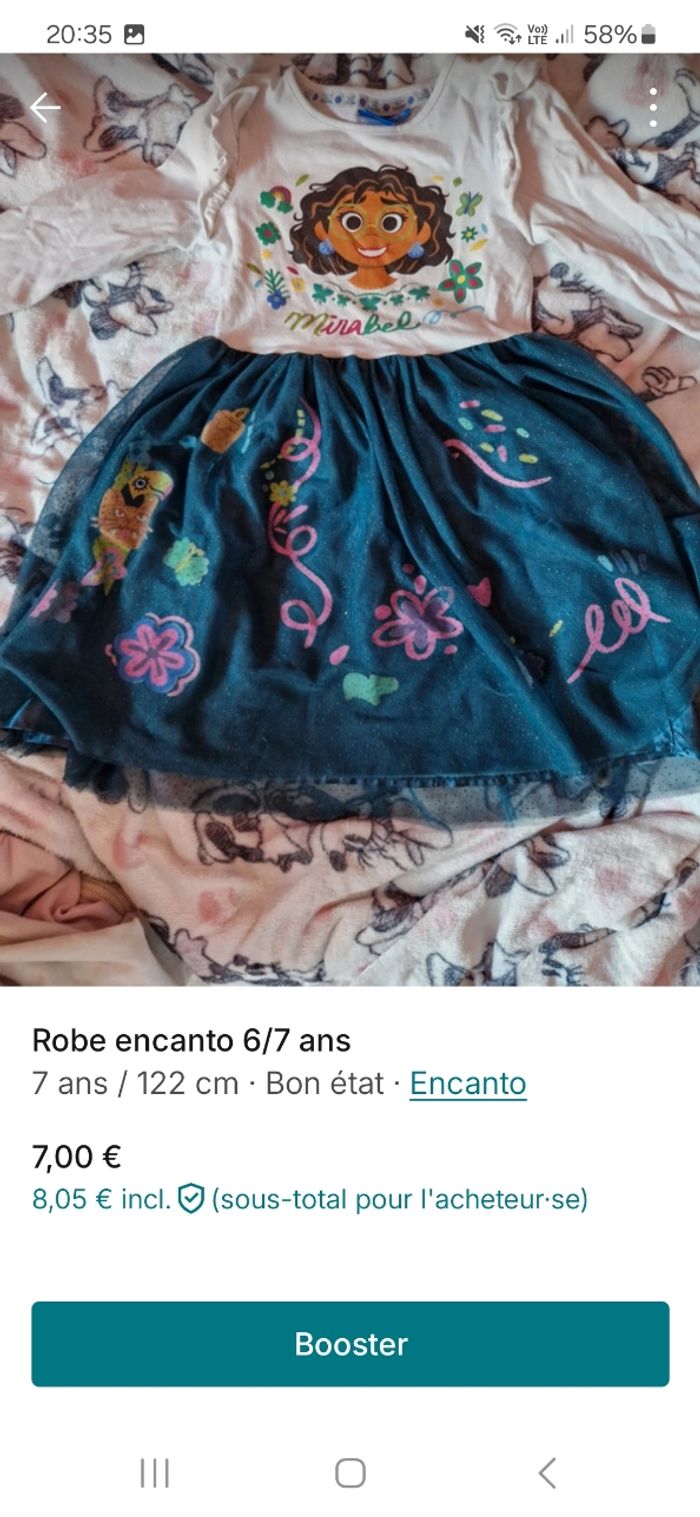 Robe encanto 6/7 ans