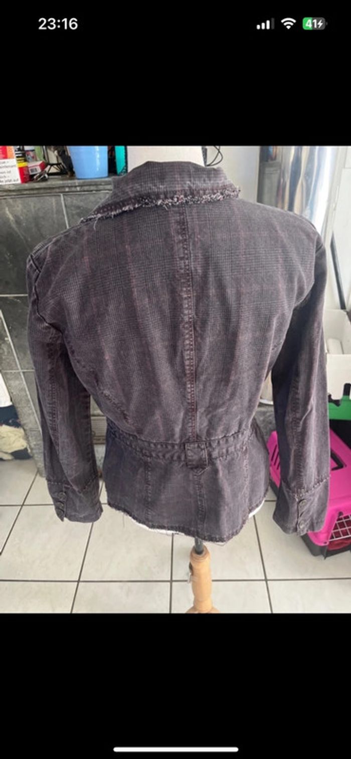Veste en jean fleur de sel - photo numéro 2