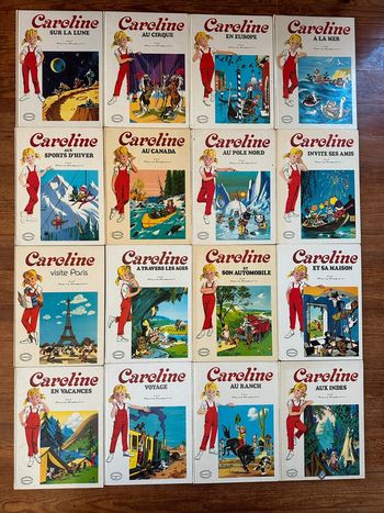 Pierre Probst - Intégrale TBE - Lot de 16 Grands Albums Hachette Caroline livres anciens blancs bd