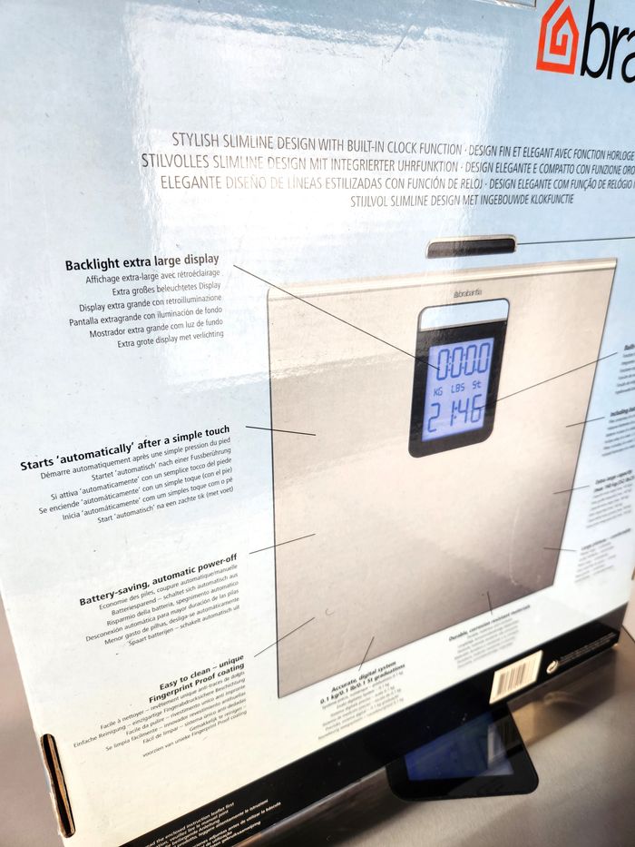 Pèse-personne Digital Brabantia – Design Slim avec Horloge Intégrée - photo numéro 3