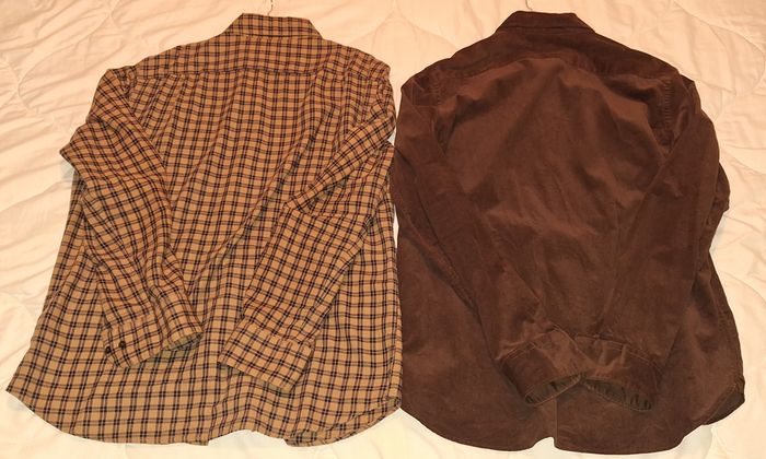 Lot 4 chemises Uniqlo flanelle et velours taille M - photo numéro 5