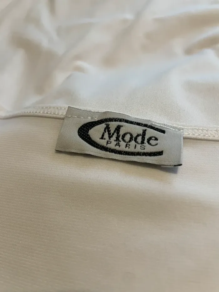 Blouse blanche Mode Paris - Découpes et manches ajourées - Taille 42 - photo numéro 6
