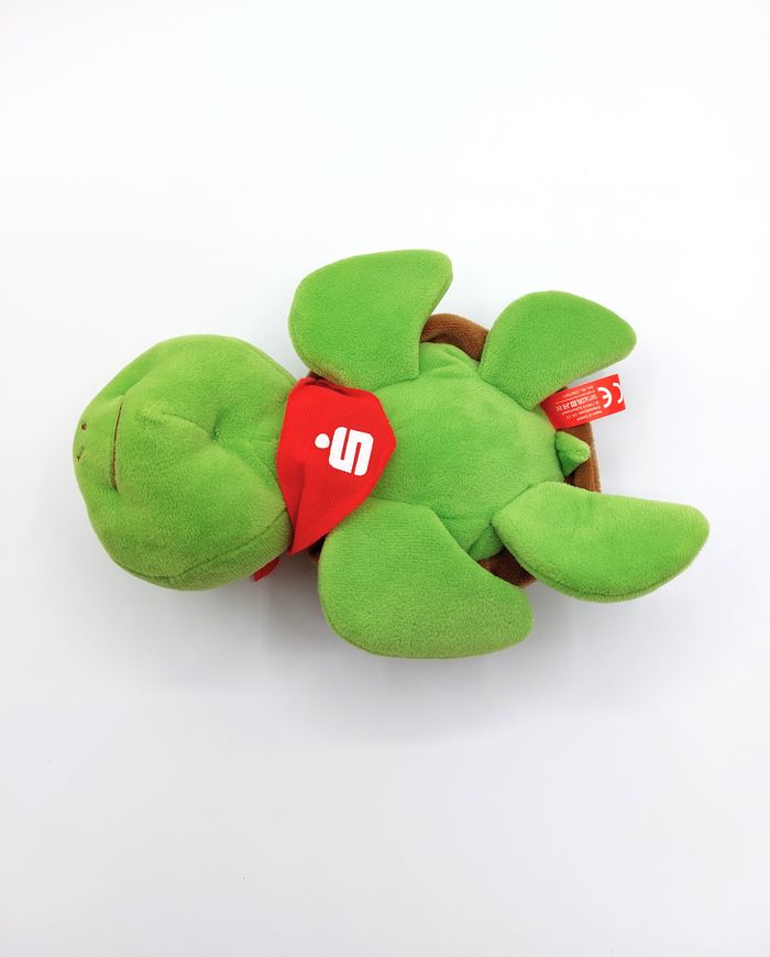 Peluche doudou tortue vert marron S TEAM-D bandana rouge 22 cm banque Sparkasse - photo numéro 4