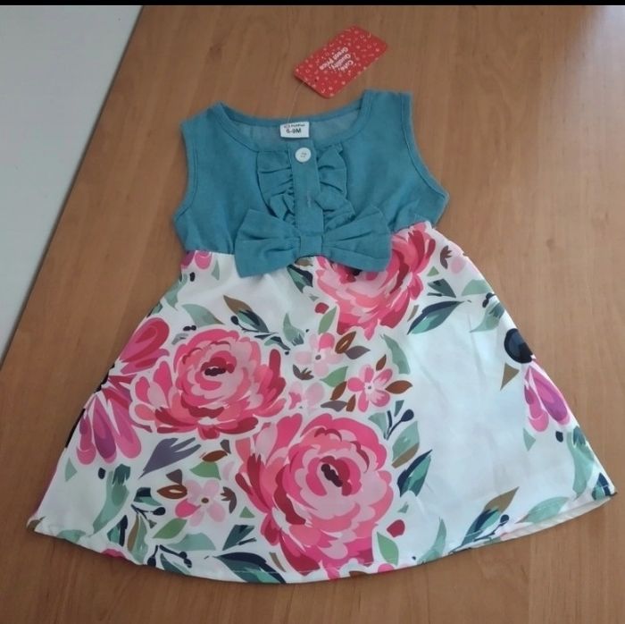 Robe sans manches Neuve avec étiquette 6-9 mois fille