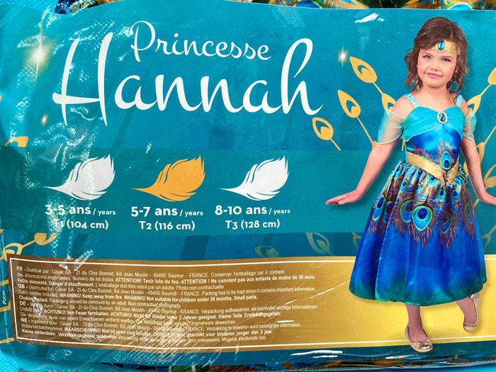 Déguisement Princesse Hannah 5/7 ans NЕUF (prix normal: 38eur) - photo numéro 2