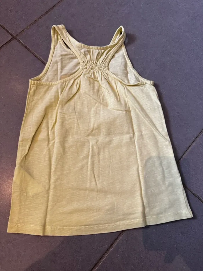 Débardeur / T shirt sans manches avec sequins - Okaidi - Summer Time - Jaune - 6 ans - photo numéro 3