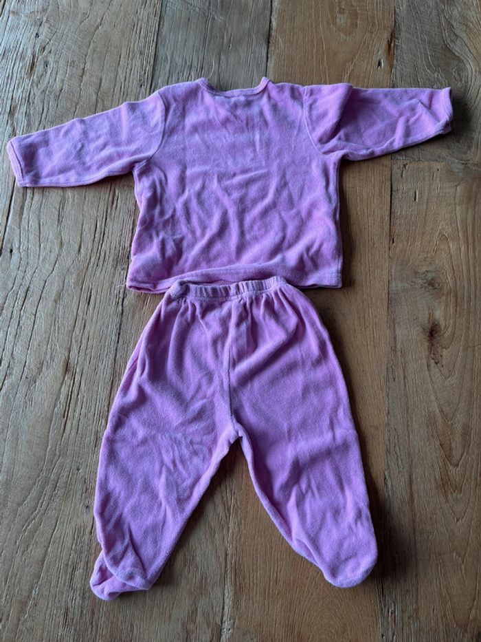 Pyjama 2 pièces rose 12 mois - photo numéro 7