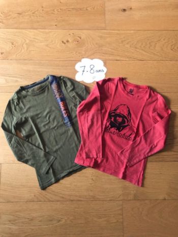 Lot de 2 tee shirts 7-8 ans (complices & tex)