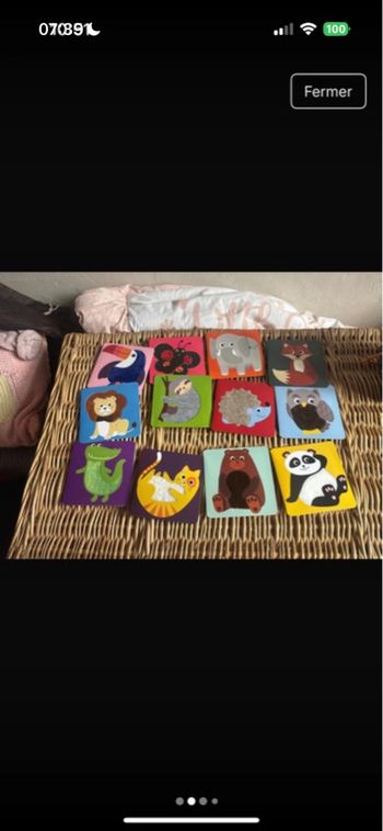 Carte animal tactiles en excellent état