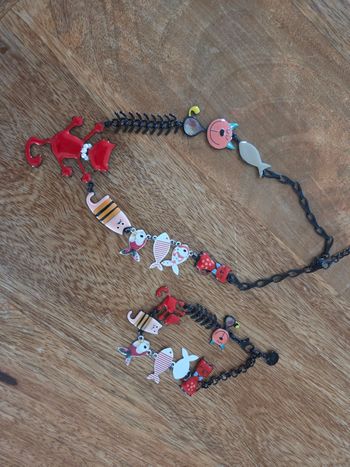 Collier et bracelet Chat Rouge