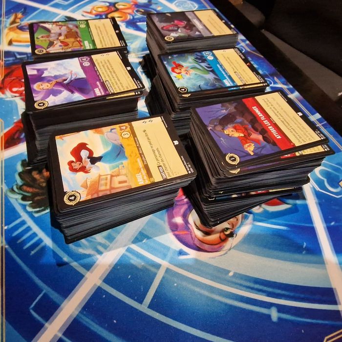 Lot lorcana plus de 900 cartes sans doubles de la commune a la super rare chap 1 a 8 - photo numéro 4