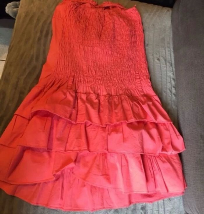 Robe Bustier Couleur Corail Taille 36 - photo numéro 7