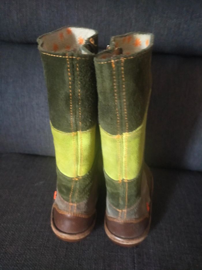 Bottes filles T 31 Arte cuir /daim vert - photo numéro 5
