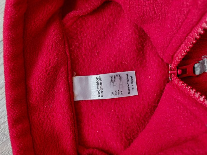 Polaire Quechua 10 ans rouge unisexe - photo numéro 2