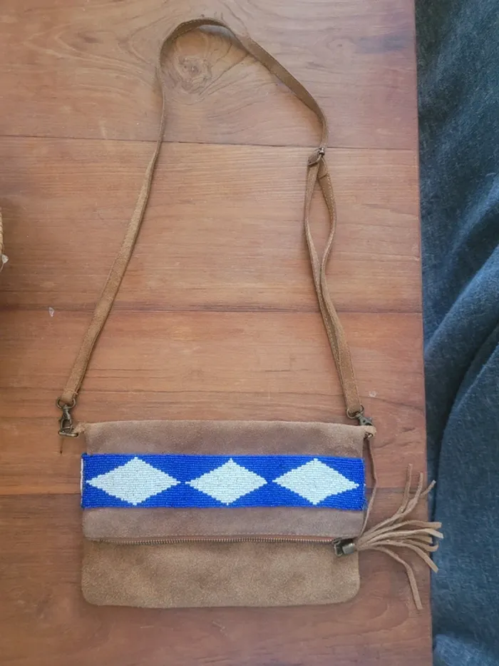 Sac à main bandoulière en daim Y2K