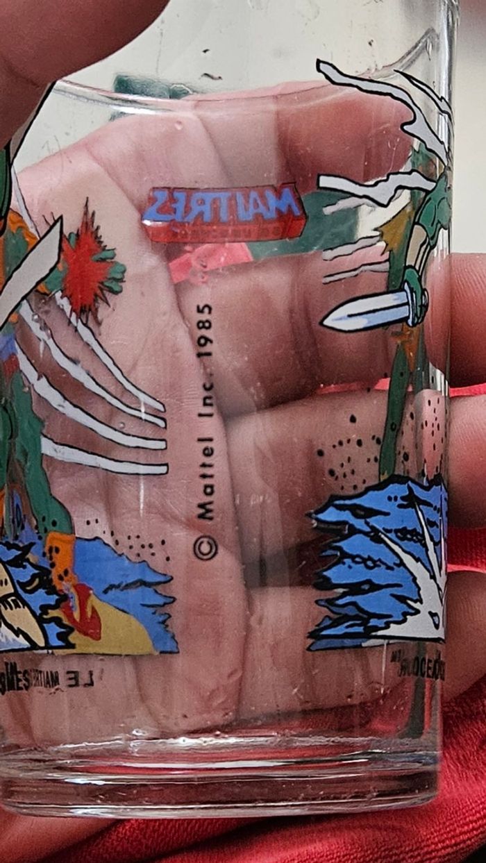 Verre motu les maîtres de l'univers HE MAN année 80 vintage - photo numéro 4