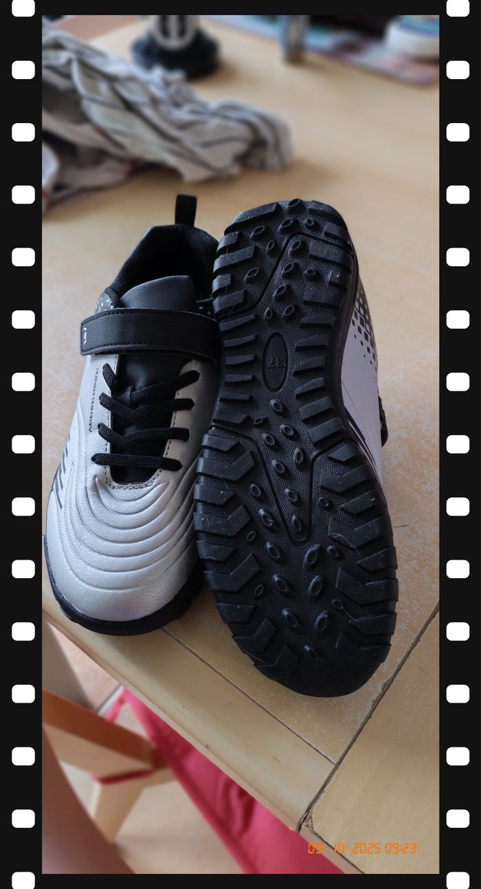 Basket grise métallisée neuve pour enfant garçon - photo numéro 5