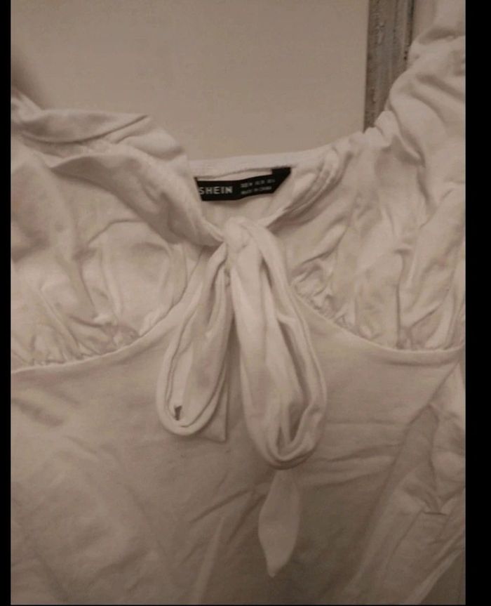 Magnifique body blanc noeud femme taille 38 - photo numéro 3