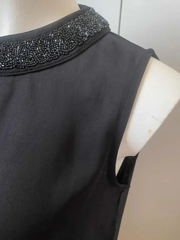 Blouse sans manches col claudine à perles 36 Kiabi - photo numéro 4