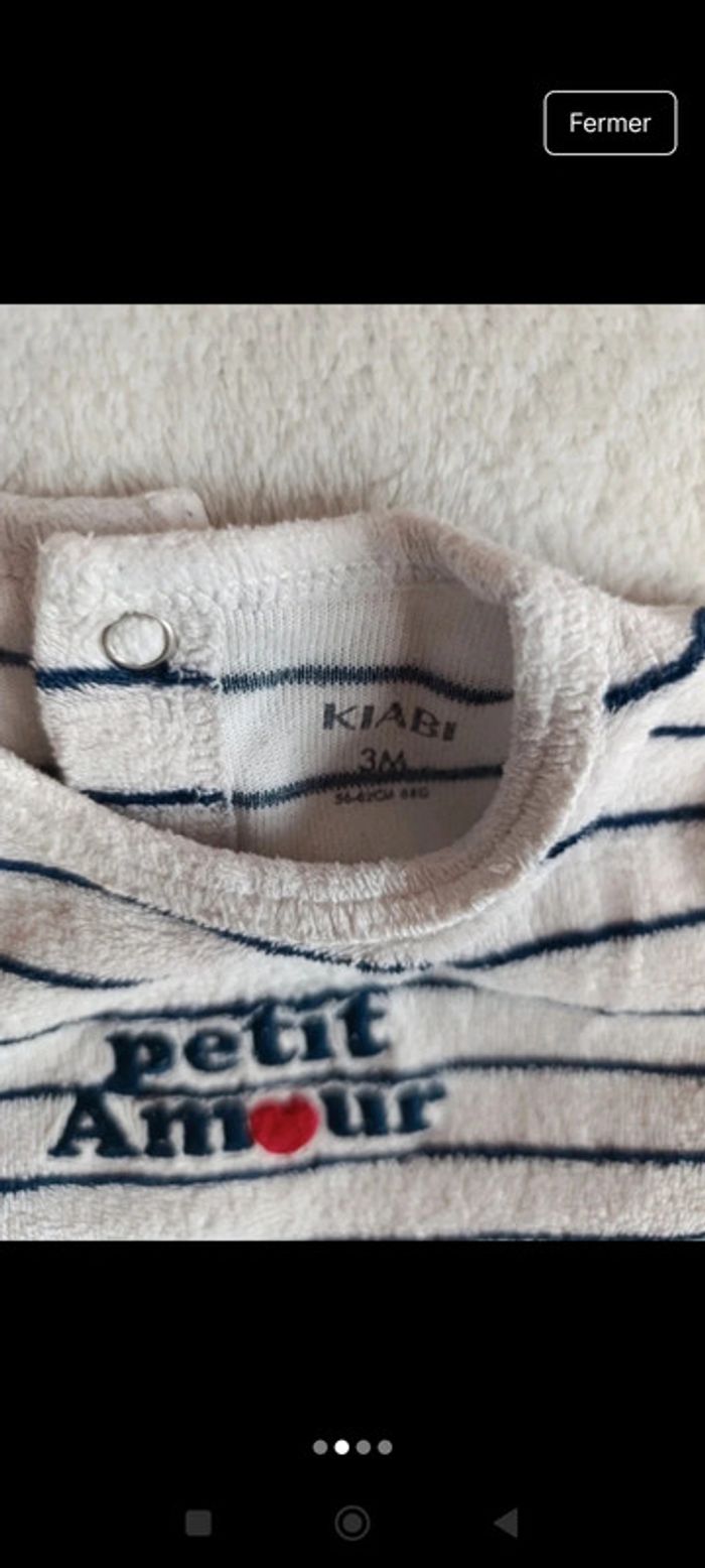 Pyjama dors bien bébé 3 - 6 mois - photo numéro 2