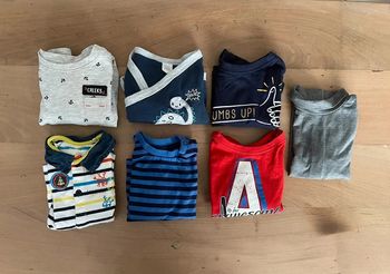 Lot de 7 t-shirts/ polo manches longues taille 6 mois garçon