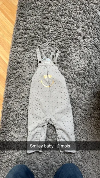 Salopette Smiley baby 12 mois