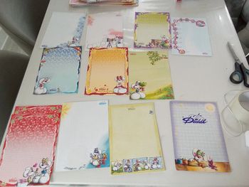 Lot de 11 feuilles diddl