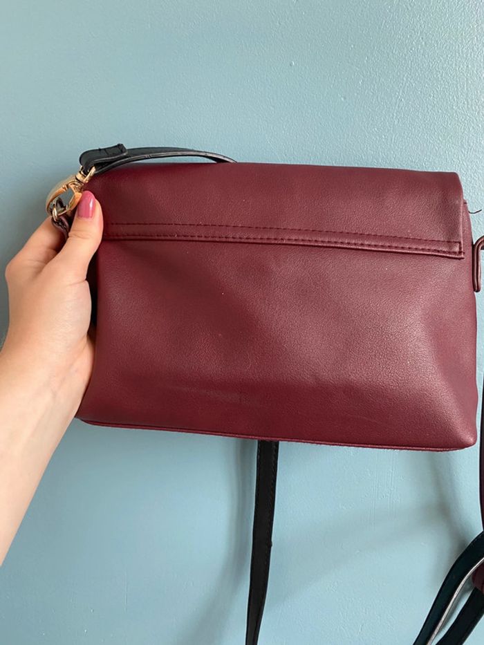 Joli sac à main bandoulière violet bordeau - photo numéro 3