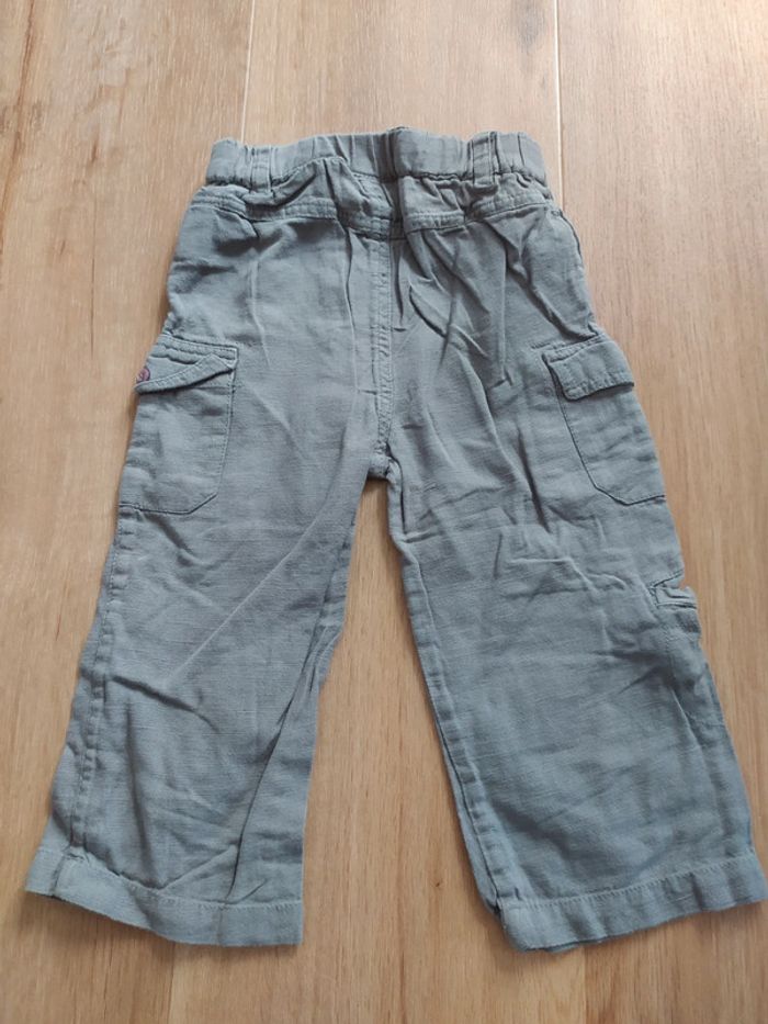 Pantalon DPAM 18M beige/gris - photo numéro 2
