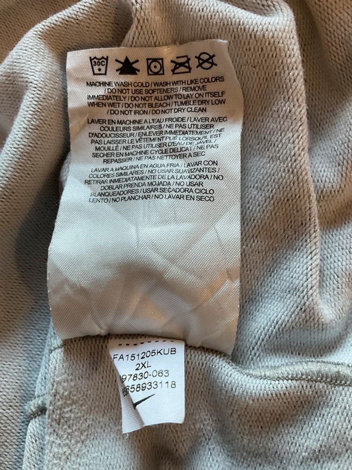 Sweat long fin 1/4zip pour homme Nike Oregon State Beavers gris taille XXL 102 - photo numéro 15