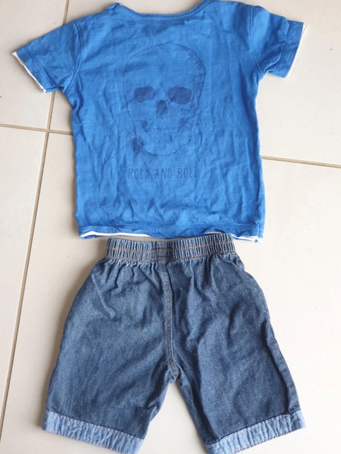 1 short 18 mois lee cooper et 1 t shirt bleu 18 mois - photo numéro 4