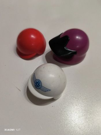 Playmobil lot 3 casques motos