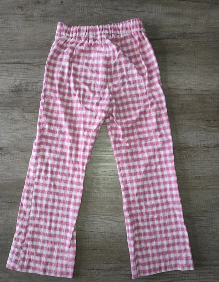 Pantalon rose et blanc à carreaux Zara 13 / 14 ans - photo numéro 2