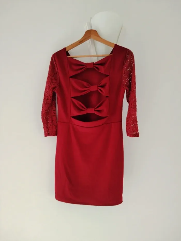 Robe de soirée mi-longue manches ¾ - photo numéro 4