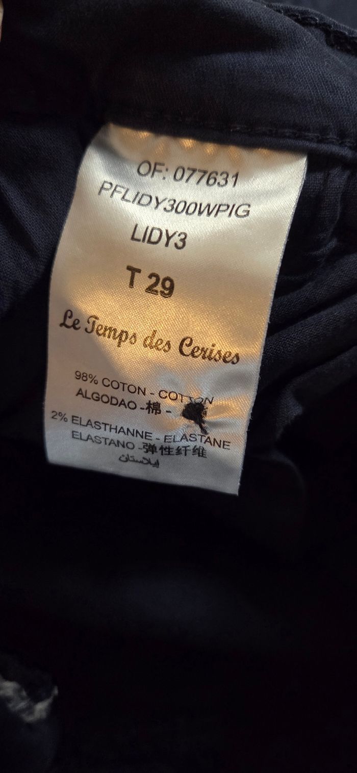 Pantalon Le Temps des Cerises T.29 (38/40 FR) – bleu marine – coupe slim chic – excellent état - photo numéro 9