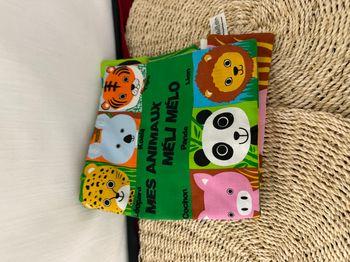 Mes animaux méli mélo livre éveil tissu