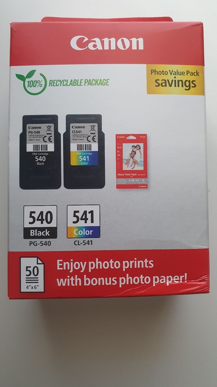 Cartouches  d'encre  canon  540   541